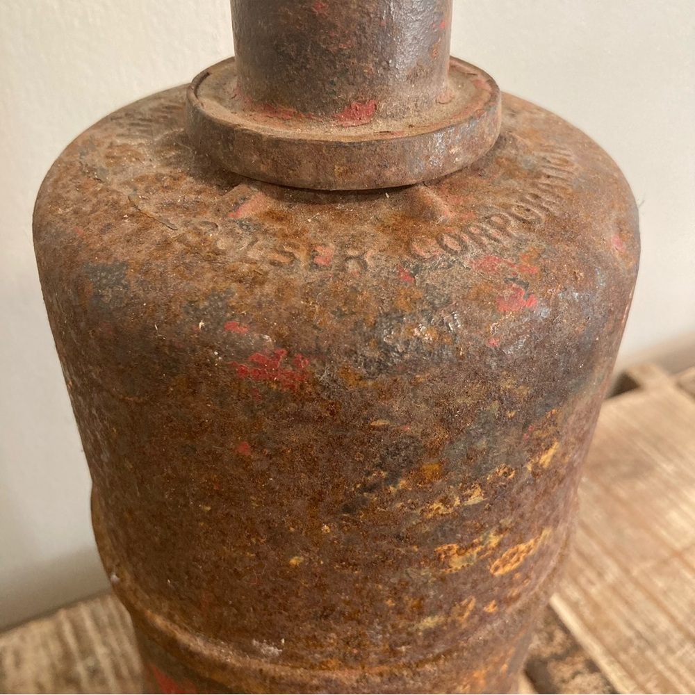 3 Vintage Bolser Corporation Roadside Flares Rusty Metal Decor Stackable - Picture 13 of 15